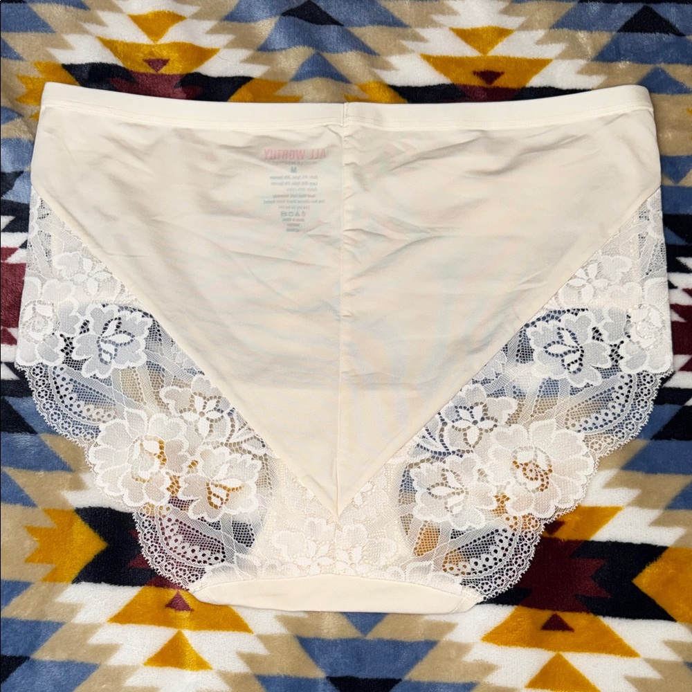 NWT ALL WORTHY BY HUNTER MCGRADY Elegant Lace Trimmed Women's Panties - Picture 9 of 11